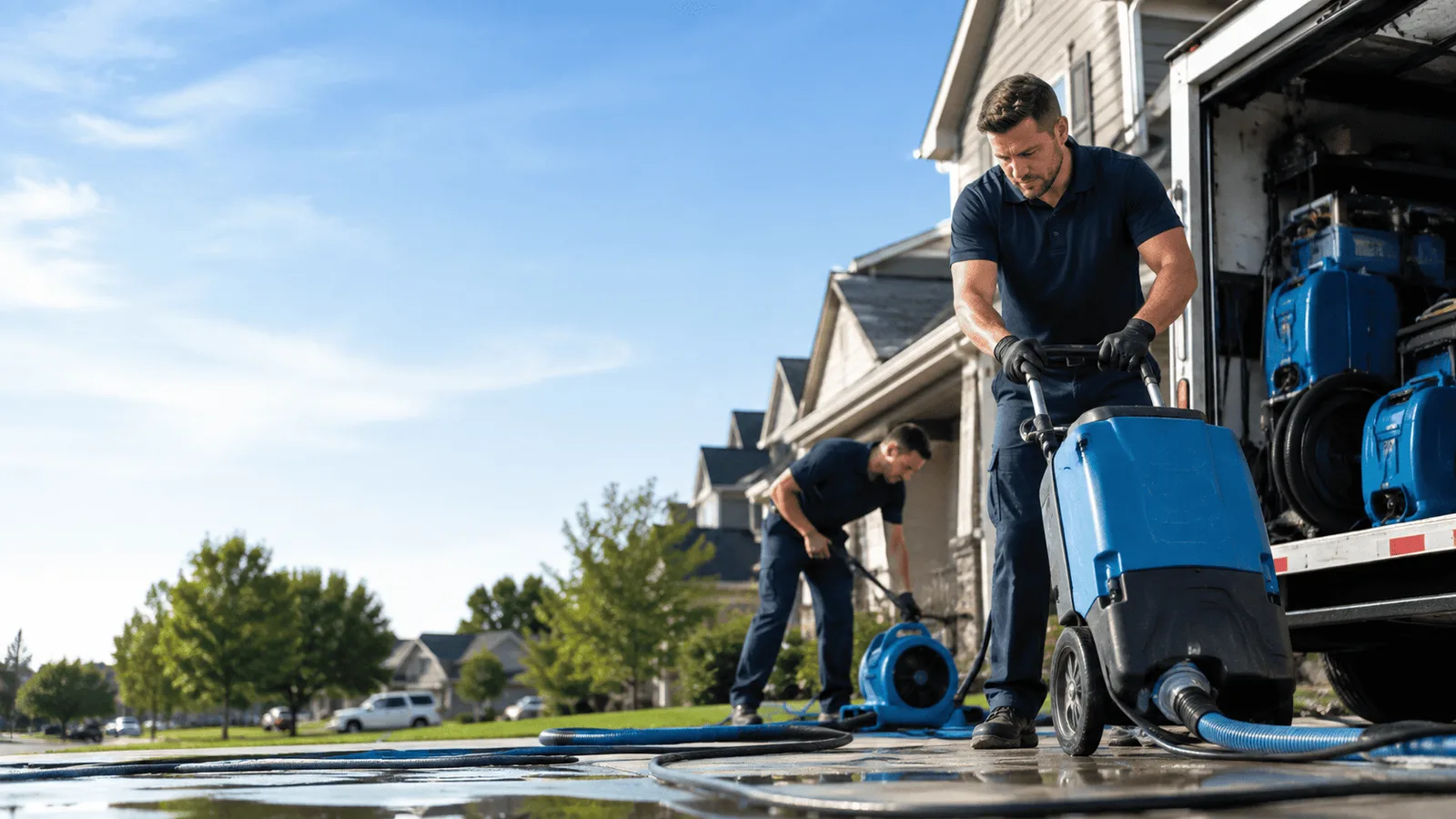 Dehumidification being performed in Rouseville, PA